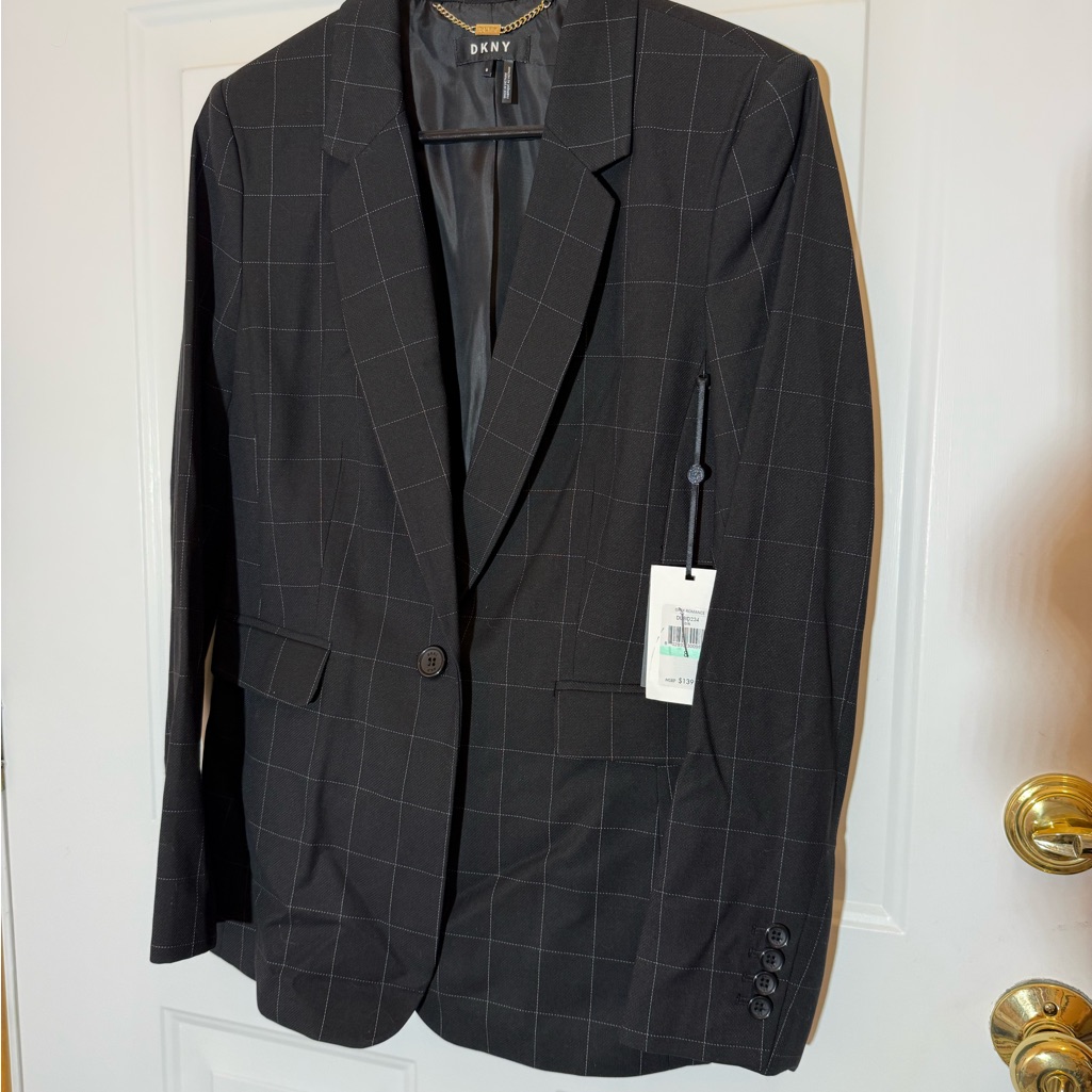 Dkny Black Windowpane Women’s Blazer